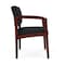 Lesro Lenox Wood Wide Guest Chair Wood Frame, Mahogany, MD Black Upholstery LW1201 - alternate 2
